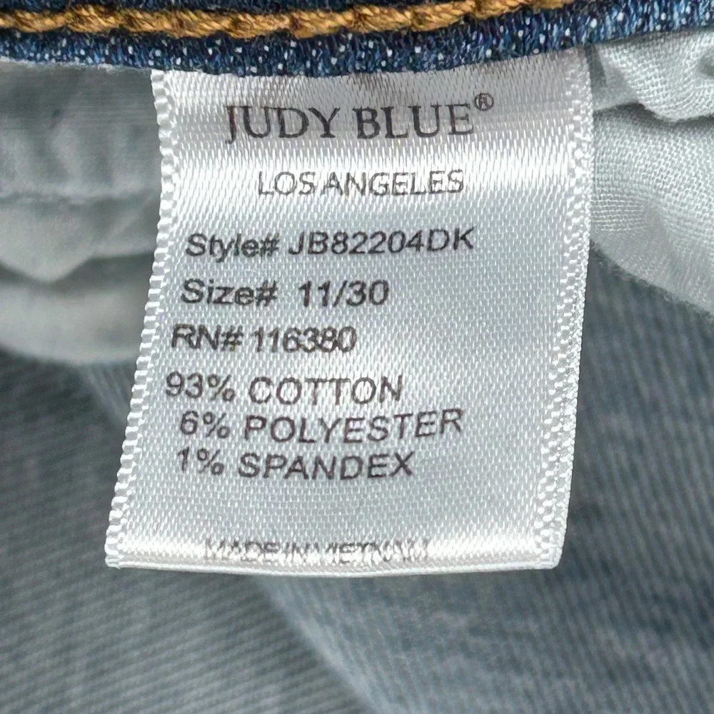 Judy Blue Boyfriend Slim Fit Jeans Womens 11/30-32 Distressed Boho Grunge Street